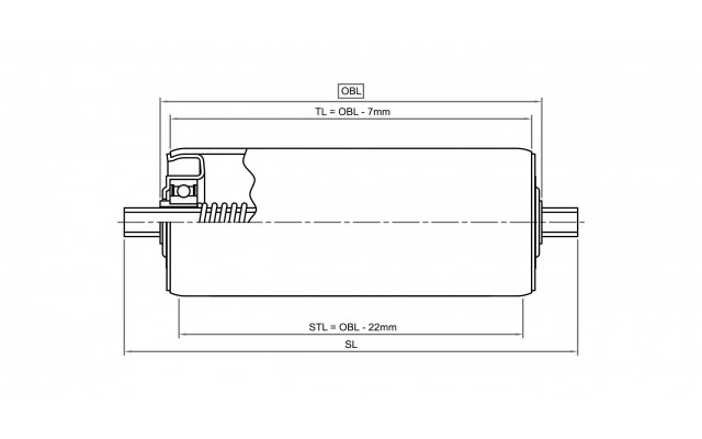 DYNO Conveyors - 605 Precision Roller Drawing