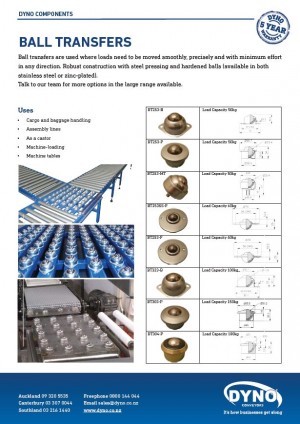 Dyno Conveyors Components Ball Transfers Product Info Pic